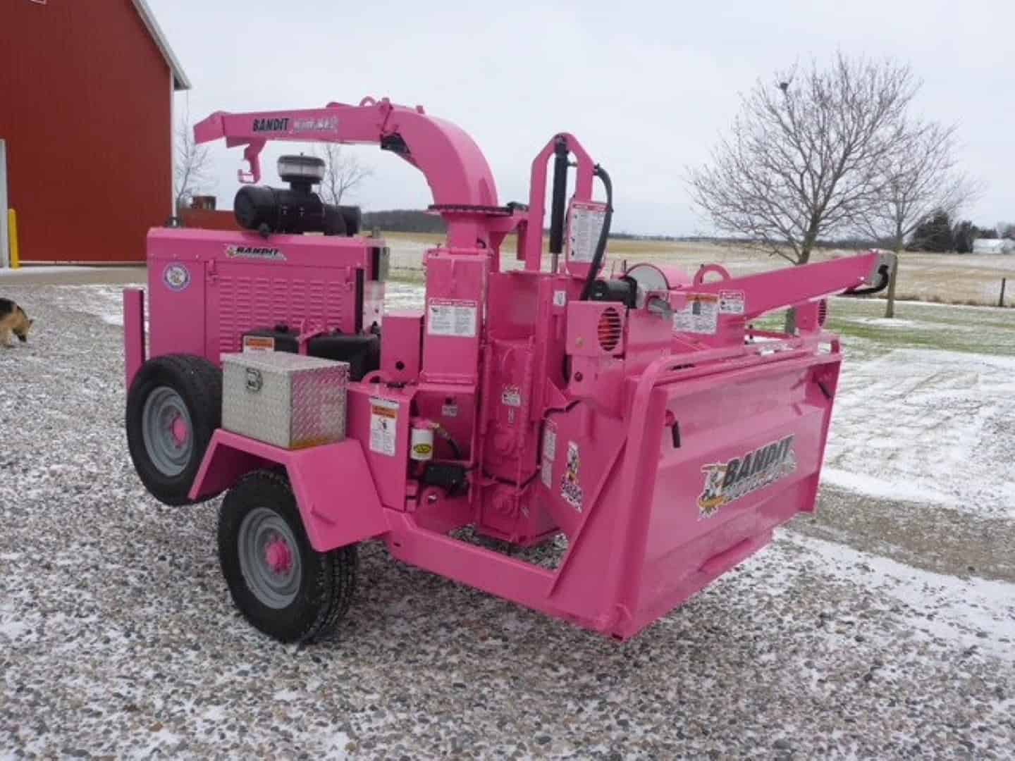 Pink Woodchipper from Tree Service of Troy Michigan